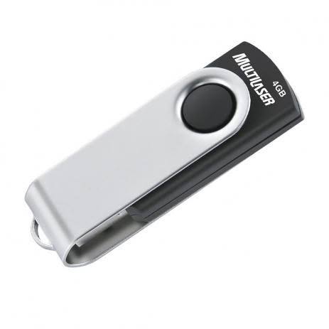 Pen Drive Multilaser Twist 4GB Preto PD586 USB 2.0 | Infopeças