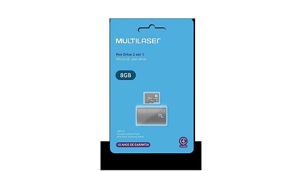 PENDRIVE 2 EM 1 MULTI 8GB MC161