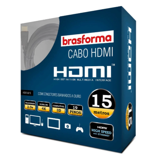 CABO HDMI 2.0 4K 3D 1080P 19+1 PINOS  HDMI-5015  15 METROS