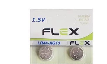 BATERIA ALCALINA FLEX 1,5 V BLISTER  C/2 FX-LR44