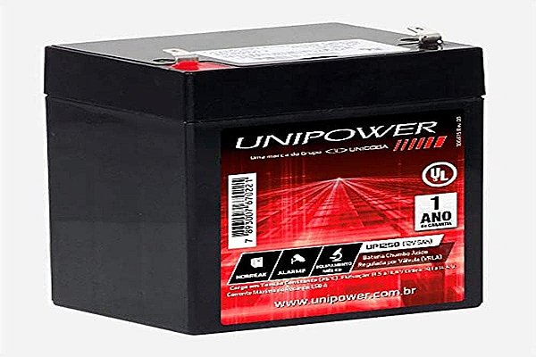 BATERIA ESTACIONARIA SELADA VRLA 12V 5AH UP1250 UNIPOWER