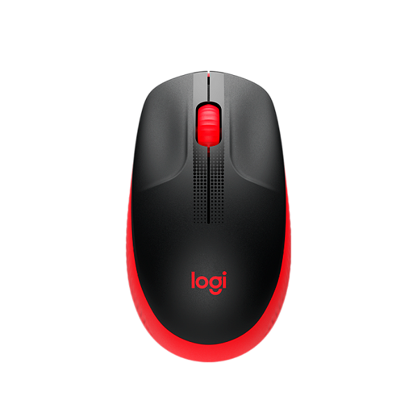 MOUSE SEM FIO LOGITECH M190, PRETO E VERMELHO