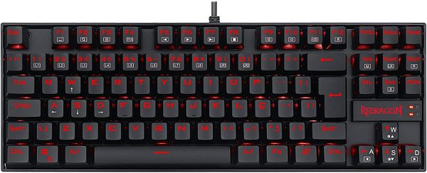 TECLADO  K552W-2 (PT-BROWN) REDRAGON KUMARA SINGLE COLOR BRANCO SWITCH MARROM