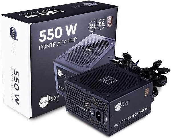 FONTE ATX DAZZ 550 W 80 PLUS BRONZE PFC ATIVO