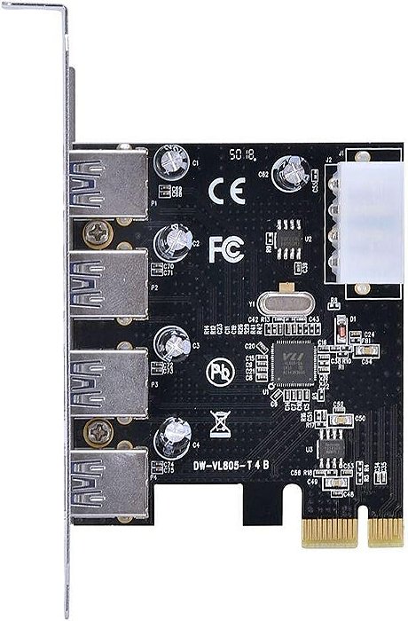 PLACA PCI EXPRESS 4 PORTAS USB 30 VIA COMTAC 9349