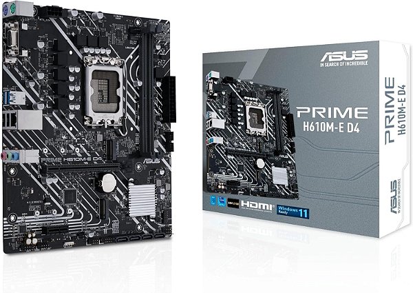 PLACA MÃE ASUS PRIME H610M-E D4 INTEL 12GER