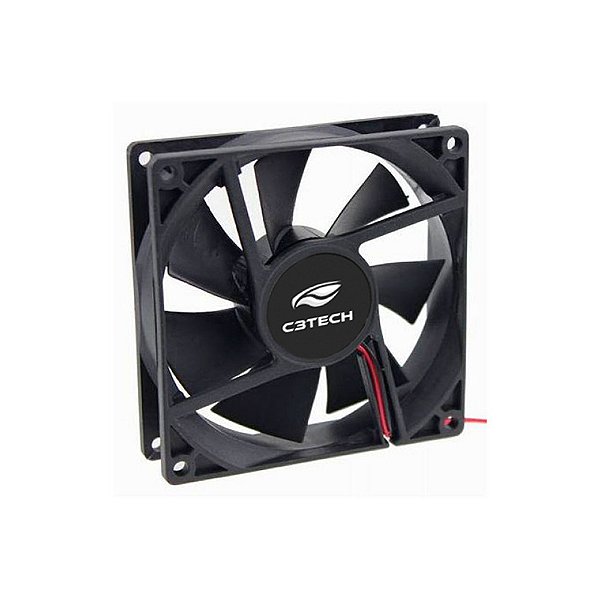 Cooler Fan C3Tech Storm F7-MB10BK 8cm Preto 3 Pinos OEM