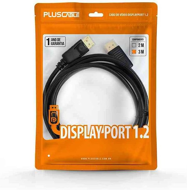 CABO DISPLAYPORT V1.2 3 METROS DP1230 PLUSCABLE