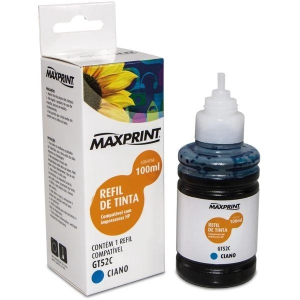 REFIL MAXPRINT/HP CIAG GT52C CIANO