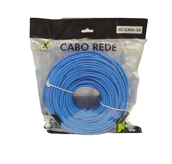 CABO DE REDE CAT6 50 METROS X-CELL XC-CAT6-50