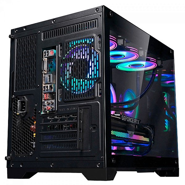 GABINETE GAMER MAD ROCK BLACK (4X FAN ARGB / CUBO DESIGN / M-ATX / FRONTAL VIDRO) LIKETEC