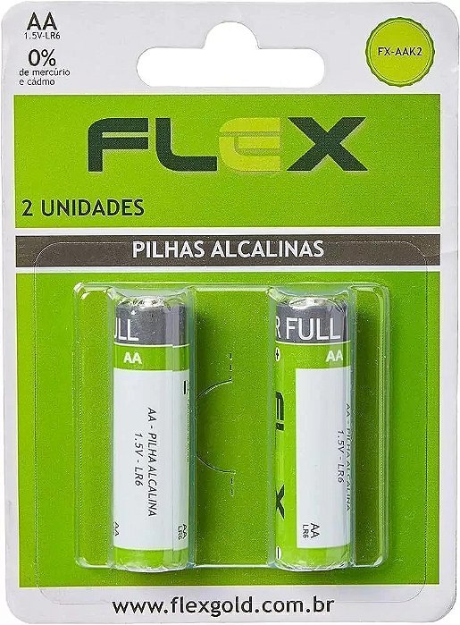 PILHA ALCALINA AAA FLEX COM 2 UNIDADES FX-AAK2