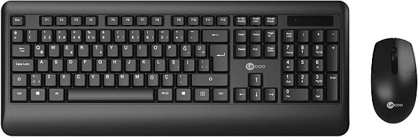 KIT TECLADO+MOUSE SEM FIO KW202 PRETO LECOO
