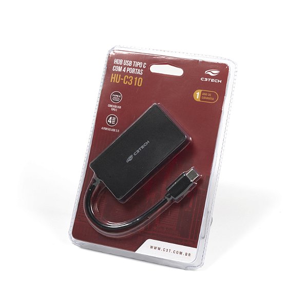 HUB USB 3.0 4 PORTAS USB-USB-C HU-C310BK C3T