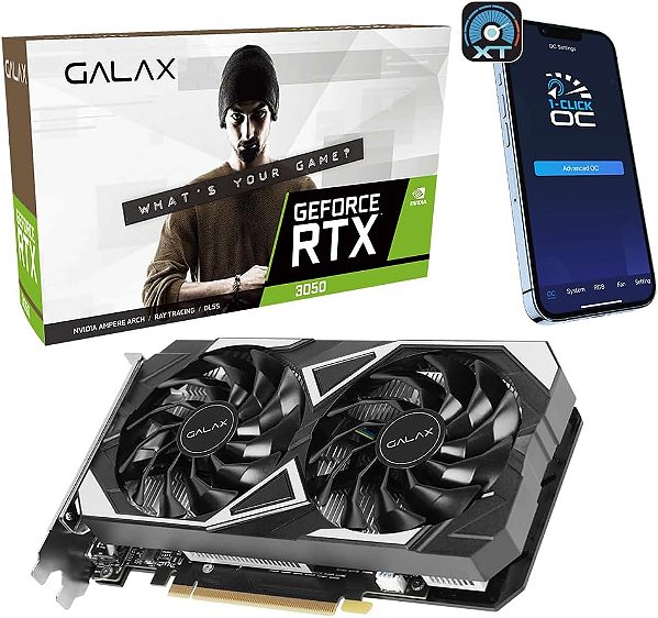 PLACA DE VIDEO RTX3050 6GB EX GDDR6 96BITS GALAX 35NRLDMD9OEX