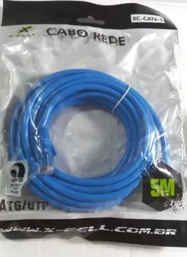 CABO DE REDE CAT6 RJ45 5 METROS  X-CELL  XC-CAT6-5