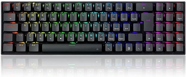 TECLADO MECANICO GAMER ZED PRO RGB PRETO SWITCH MARROM K627P-WNS-B (PT-BROWN)
