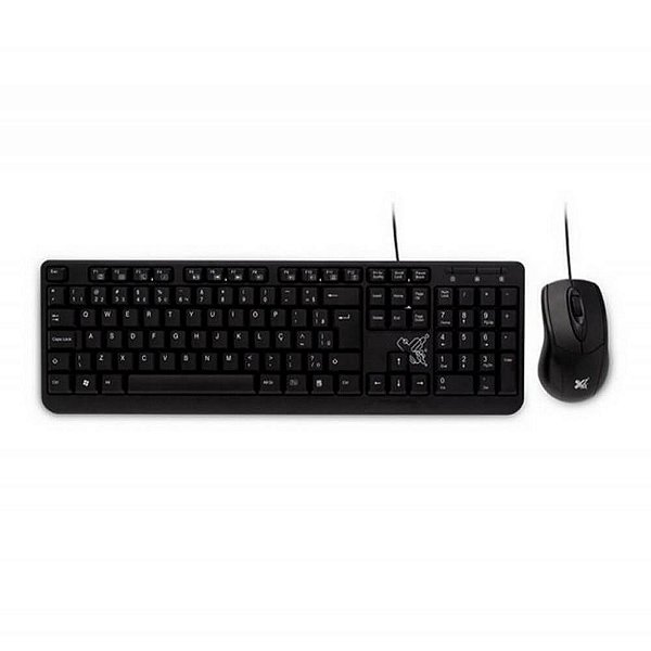 KIT TECLADO+MOUSE COM FIO USB2.0 PRETO MAX 6013136