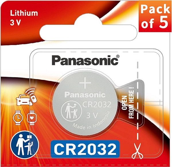 PILHA MOEDA 3V PANASONIC CR2032 UNITARIO