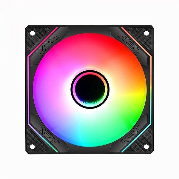KIT 4X FAN 120MM COOLER LIKETEC ENIGMA DARK ARGB, CONTROLE REMOTO E CONTROLADORA, SYNC MB
