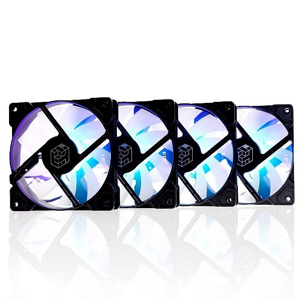KIT 4X FAN 120MM COOLER LIKETEC LIGHTER ARGB, CONTROLE REMOTO E CONTROLADORA