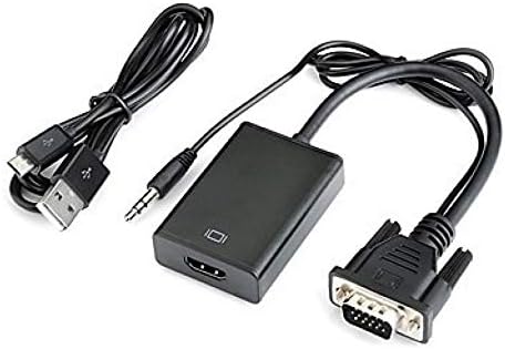 CONVERSOR CABO VGA HDMI SAIDA 1080P AUDIO P2 HD TV AV VIDEO