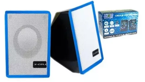 CAIXA DE SOM  XC-CM-07  X-CELL PRETA E AZUL