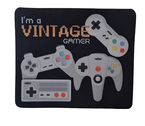 MOUSEPAD RETANGULAR VINTAGE GAMER RELIZA 009867