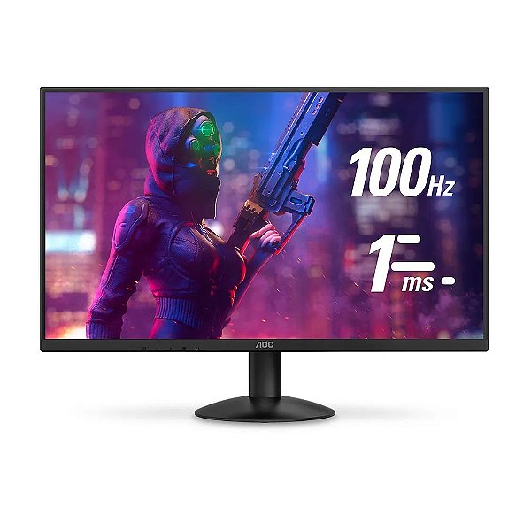 MONITOR AOC 27 FHD IPS 27B30H, 100 HZ, 1MS, HDMI/VGA, VESA, PRETO
