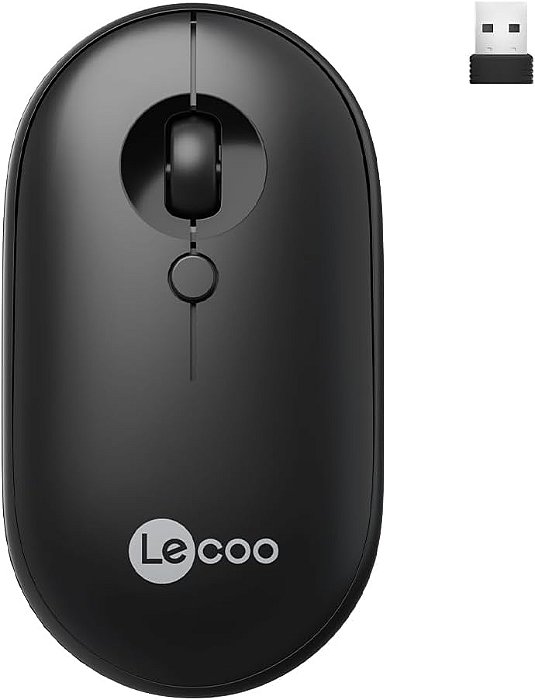 MOUSE SEM FIO WS212 PRETO LECOO
