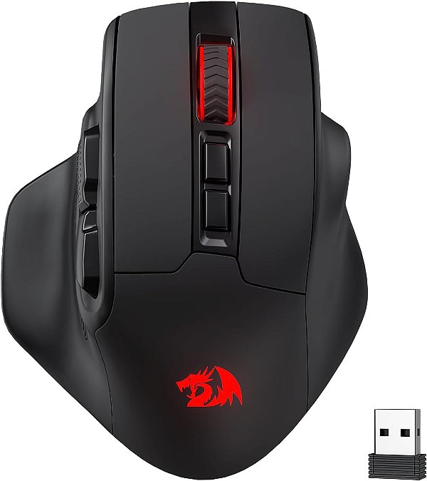 MOUSE GAMER SEM FIO BULLSEYE PRO PRETO REDRAGON M806RGB-PRO