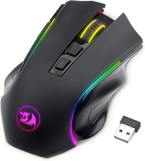 MOUSE GAMER SEM FIO GRIFFIN PRETO REDRAGON M602-KS