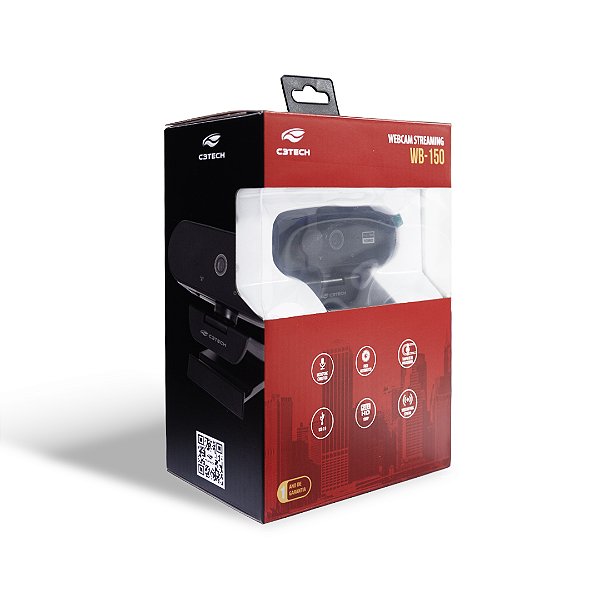 Webcam Full HD 1080p C3Tech WB-150BK com Microfone | Infopeças