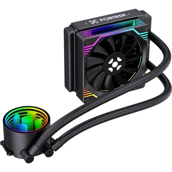 Water Cooler Fortrek Breezy 120mm ARGB Preto Espelho Infinito Infopeças