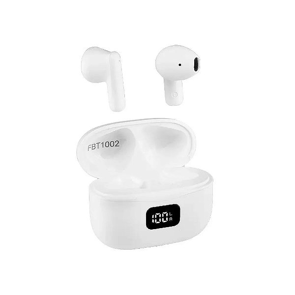 Fone de Ouvido Bluetooth TWS Maxprint FBT1002 Branco | Infopeças