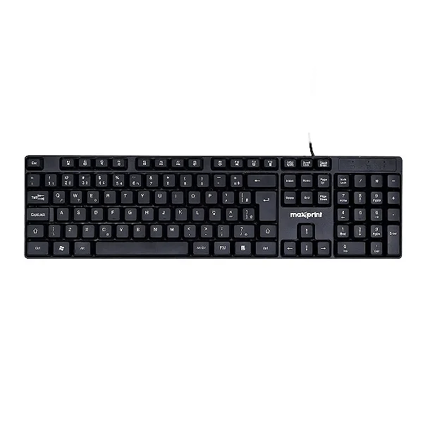 Teclado USB Maxprint OfficeEasy Preto ABNT2 - 60000153