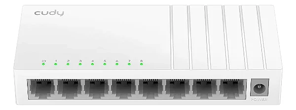 Switch Cudy 8 Portas Fast Ethernet Branco FS108D V3.0 | Infopeças