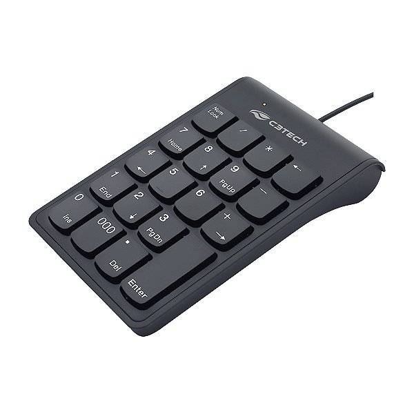 Teclado Numérico USB 19 Teclas Slim KN-12BK C3Tech Preto | Infopeças