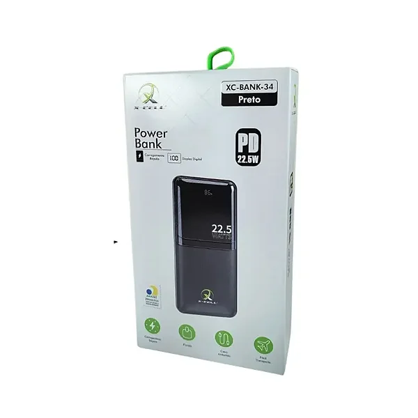 Carregador Portátil Power Bank X-Cell 15000mAh 22.5W Fast Charge - XC-BANK-34
