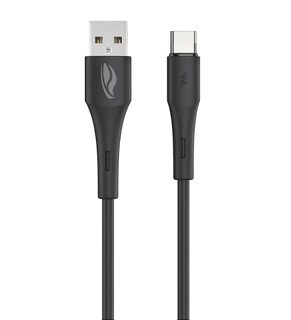 Cabo USB para USB-C 1m 3A Revestimento Têxtil CB-C300BK C3Tech | Infopeças