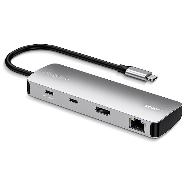 DOCKING USB-C COMTAC - 9 EM 1 (USB-C, USB3.0, HDMI, SD, RJ-45 10/100/1000) - ALUMINIUM - 20129481