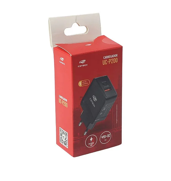 CARREG AC/USB UNIV QC3.0+PD20W UC-P200BK C3T