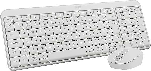 Kit Teclado e Mouse Sem Fio Logitech MK250 Branco Bluetooth | Infopeças