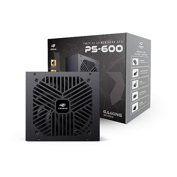 FONTE 600W PS-600BK C3T S/CABO C3T