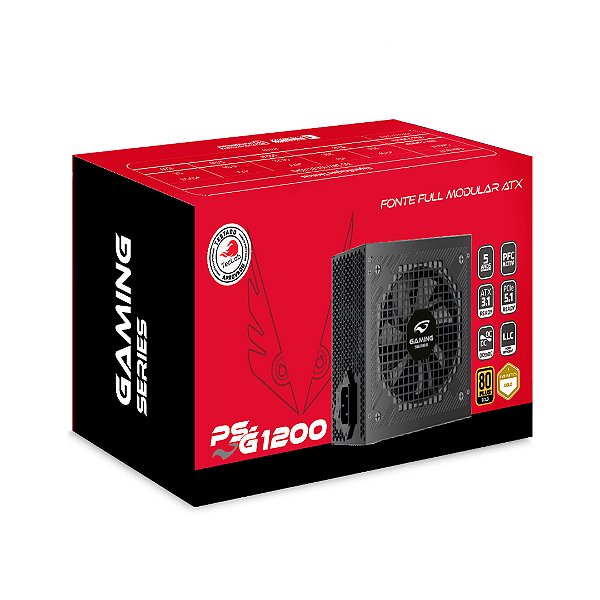 Fonte ATX 1200W PS-G1200 TECLAB CYBENETICS C3Tech Gaming C3T