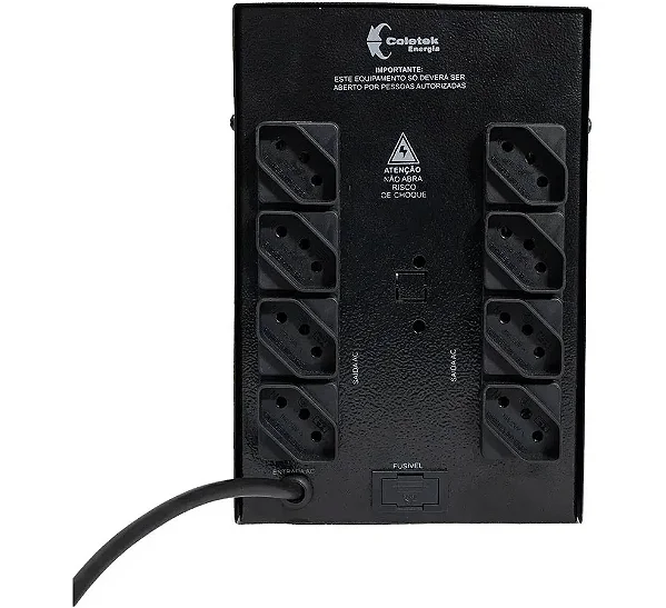 Nobreak 1500VA Coletek Safe Pro Bivolt Automático 8 Tomadas 2 Baterias