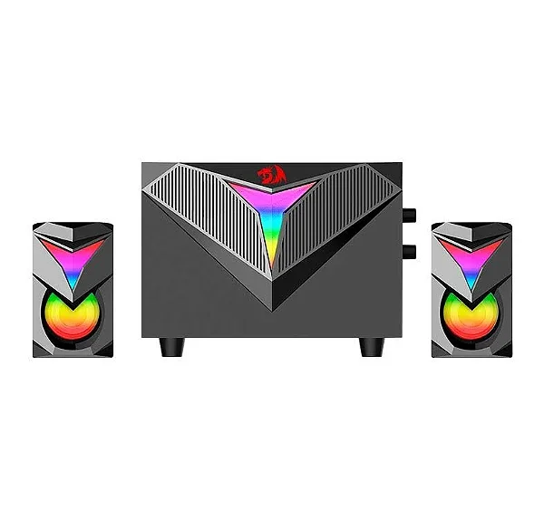 Caixa de Som Gamer Redragon Toccata RGB 2.1 GS700 Preto | Infopeças