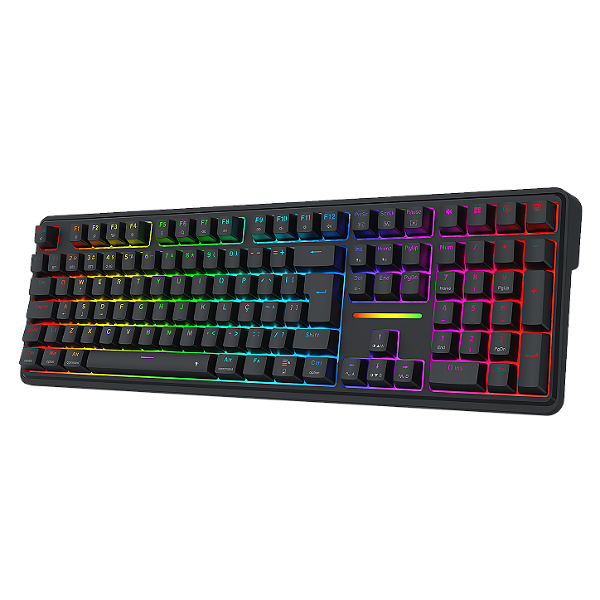 TECLADO MECANICO GAMER REDRAGON ANTONIUM PRO 3 MODE RGB PRETO K745RGB-PRO (PT-MANBO L)