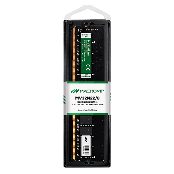 Memória RAM Macrovip DDR4 8GB 3200MHz MV32N22/8 Preto | Infopeças