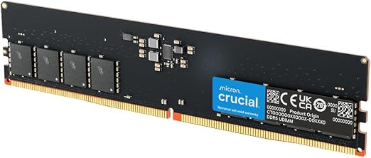 Memória Crucial 16GB DDR5 5600MHz Desktop UDIMM CT16G56C46U5 Infopeças